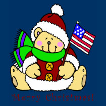Patriotic Christmas Bear T-Shirt