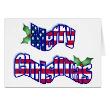 Patriotic Christmas Card cards
