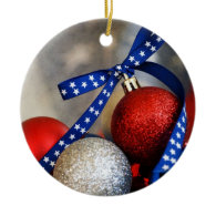 Patriotic Christmas Christmas Tree Ornaments