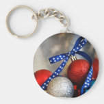Patriotic Christmas Keychains