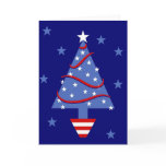 Patriotic Christmas Tree Greeting Card