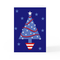 Patriotic Christmas Tree cards