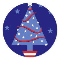 Patriotic Christmas Tree stickers