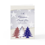 Patriotic Christmas Trees, Military Thank You Cards
