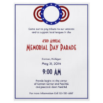 Patriotic Circle of Stars Memorial Day Personalized Flyer