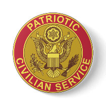 PATRIOTIC CIVILIAN SERVICE buttons