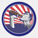 Patriotic colors beer drinking sticker