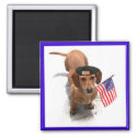 Patriotic dachshund magnet magnet