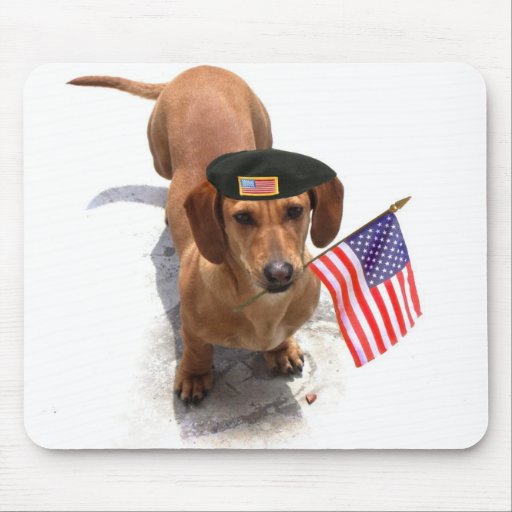 Patriotic dachshund mousepad