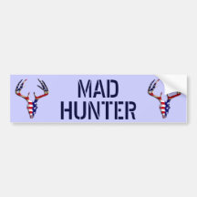 Patriotic Deer Skull Bumper Stickers