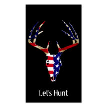 Patriotic Deer Skull Business Card Templates