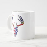 Patriotic Deer Skull Extra Large Mug