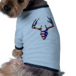 Patriotic Deer Skull Pet Shirt