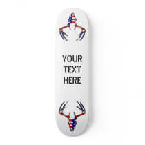 Patriotic Deer Skull Skateboard Decks