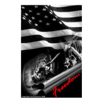 Patriotic Designs - "USA Freedom Motorcycle" posters by outoftheboxx Patriotic Designs - "USA Freedom Motorcycle" posters