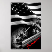 Patriotic Designs - "USA Freedom Motorcycle" Posters