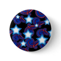 Patriotic Dreams Spiral & Stars Pound Button #2 by JaZilla Patriotic Dreams Spiral & Stars Pound Button #2