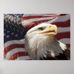 Patriotic Eagle Canvas Print