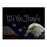 Patriotic Eagle & Flag Postcard