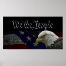 Patriotic Eagle & Flag Posters