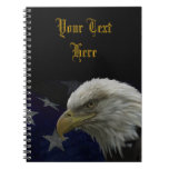 Patriotic Eagle & Flag Spiral Note Book