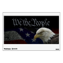 Patriotic Eagle & Flag Wall Decals