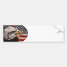 Patriotic Eagle Image Bumper Sticker