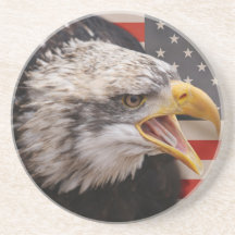 Patriotic Eagle Image Coasters
