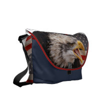 Patriotic Eagle Image Messenger Bag