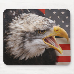 Patriotic Eagle Image Mouse Pad