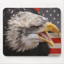 Patriotic Eagle Image Mouse Pad