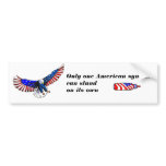 Patriotic eagle, milk bottle jpg, Only one Amer... bumper stickers