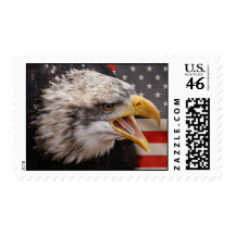 Patriotic Eagle Postage Stamp