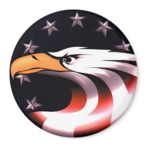 Patriotic Eagle Stars and Stripes Magnet