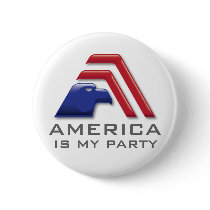 Patriotic Eagle Stripes_America Is My Party buttons