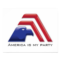 Patriotic Eagle Stripes_America Is My Party posters