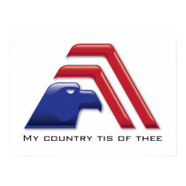 Patriotic Eagle Stripes_My Country Tis Of Thee posters