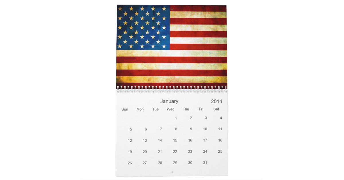 Patriotic & Eagle Wall Calendar Zazzle