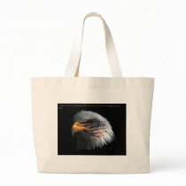 Patriotic Eagle with flag background Canvas Bag