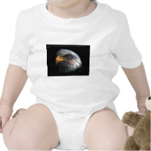 Patriotic Eagle with flag background T Shirts