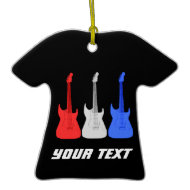Patriotic Electric Guitars Musicians Pendant Ornaments