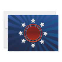 Patriotic Elegant July 4th invitation
