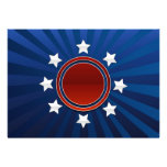 Patriotic Elegant July 4th invitation
