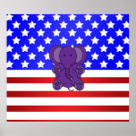 Patriotic elephant print