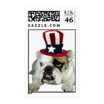 Patriotic English Bulldog postage by subbywrx Patriotic English Bulldog postage