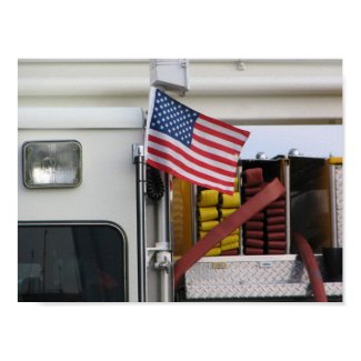 Patriotic Fire Truck print