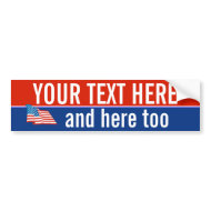 Patriotic Flag Bumpersticker Template2 bumpersticker