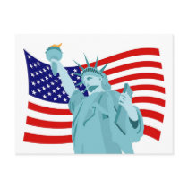 Patriotic Flag Design Postcard