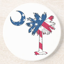Patriotic Flag Palmetto Moon Coaster coasters