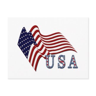 Patriotic Flag Postcard postcard